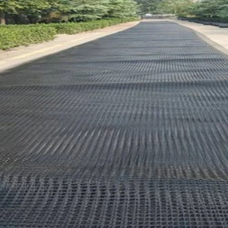 Warp Knitted Polyester Geogrid for Soil Stabilization