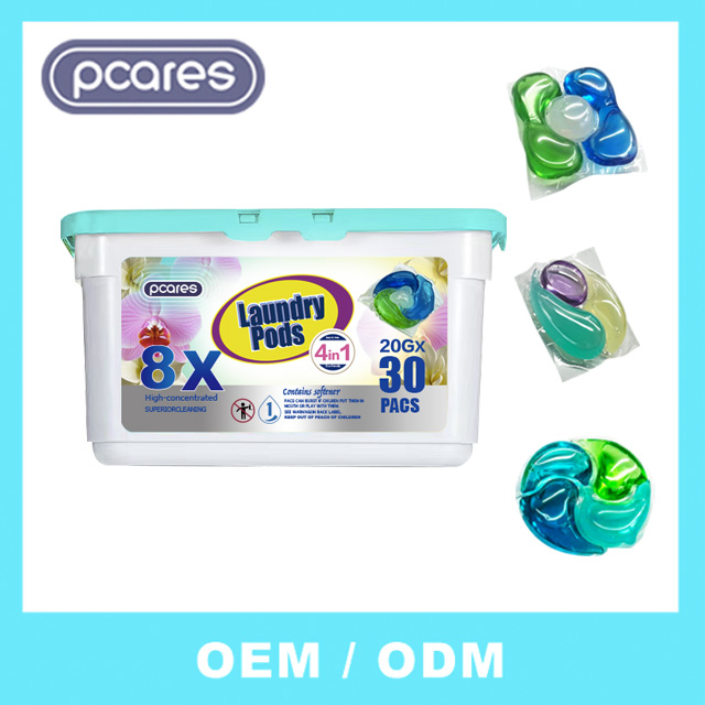 Pods 4-in-1 Laundry Detergent Washing Capsules Detergent Organic Laundry Pods Manufacturer