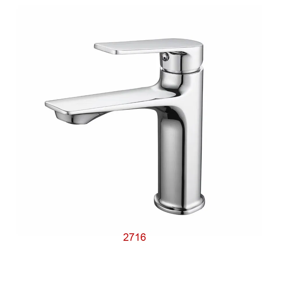Deck Mounted Chrome Basin Tap Bathroom Sink Mixer Brass Material Basin Faucet with Single Handle