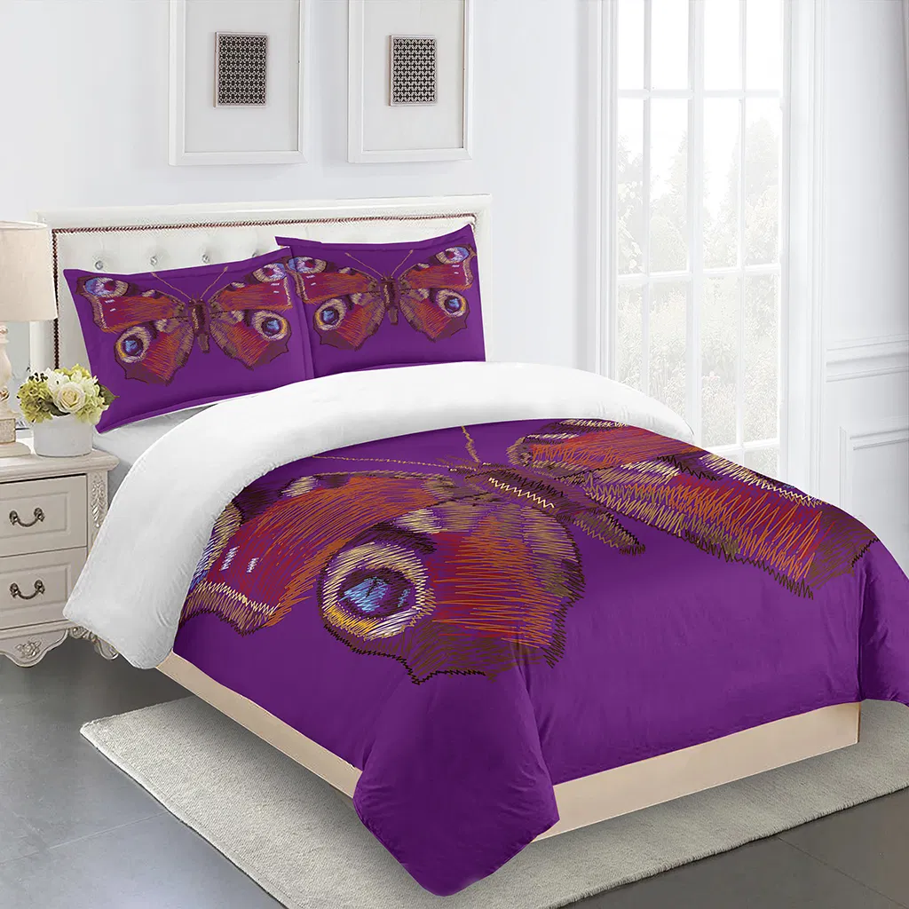 Luxury Printed 3 Pieces Bedding Duvet Cover Set, Duvet Cover Western Bedding Set