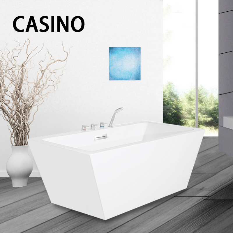 Переносная акриловая ванна белая