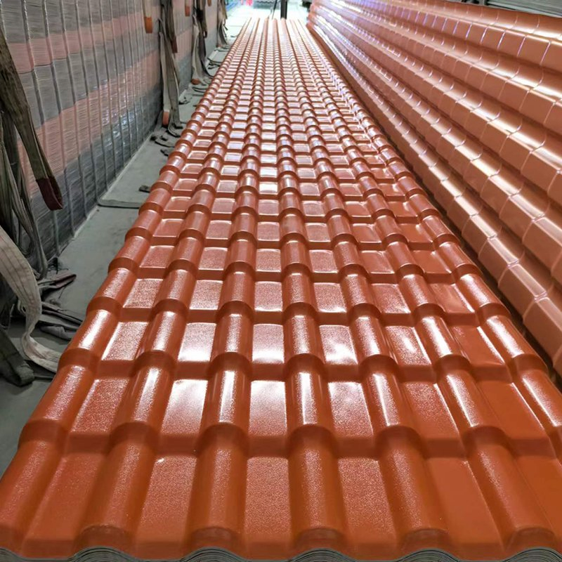 Synthetic Resin Spanish Roofing Sheet Fireproof Roma PVC Roof Sheets ASA Resin UPVC Plastic Composite Corrugated Roof Tiles for House