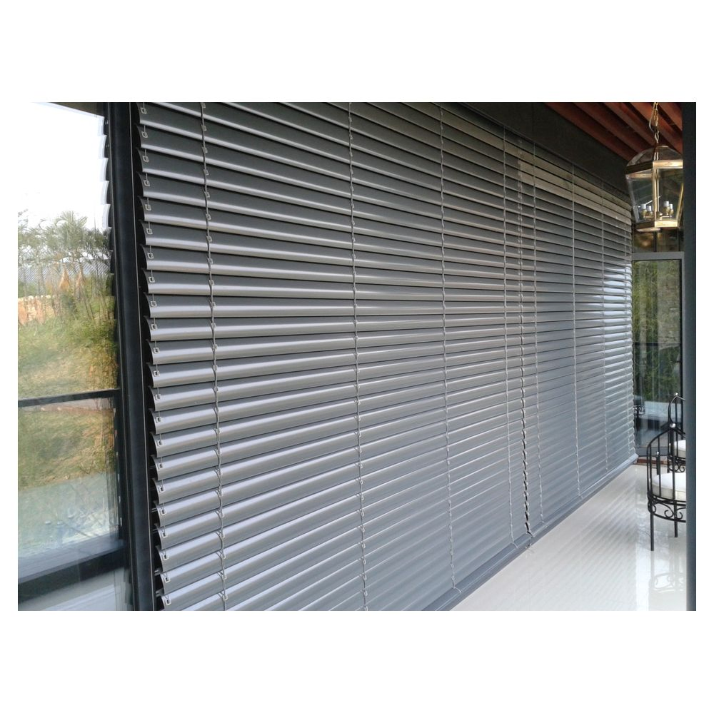 Customized Motorized Aluminium Window Blinds Curtains Waterproof Aluminum Sunshade Blinds