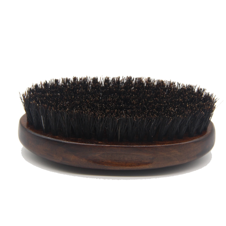 Nature Retro Color 100% Boar Bristle Hair Beard Brush Custom Logo for Mens Beard Grooming Kit