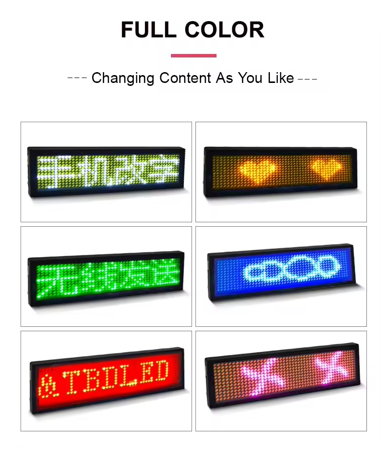 Hot Sale High Visibility Programmable Display Unisex LED Screen Tags