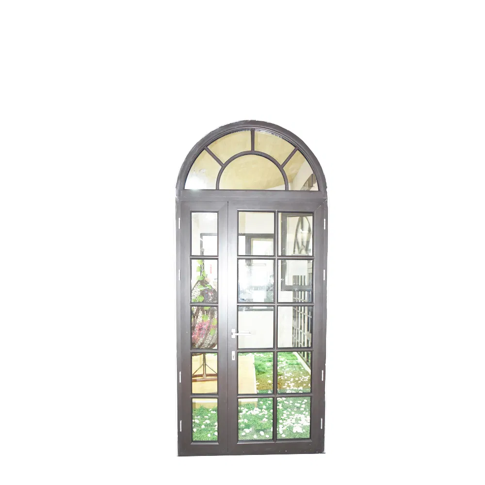 Interior Arch Mirror Glass Aluminum Swing Door