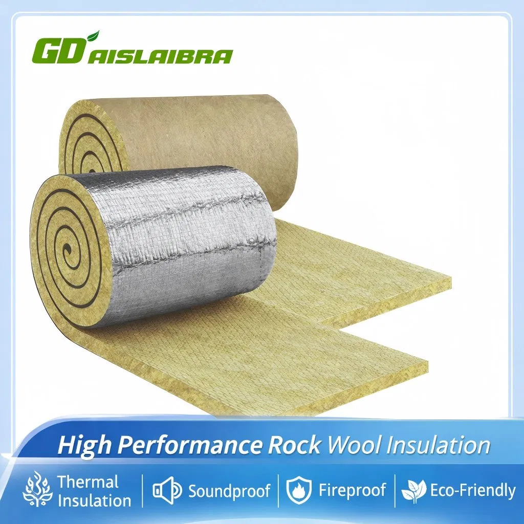 China Factory 40-150kg/M3 Mineral Rock Wool Insulation Blanket for Industrial Equipment & Pipelines