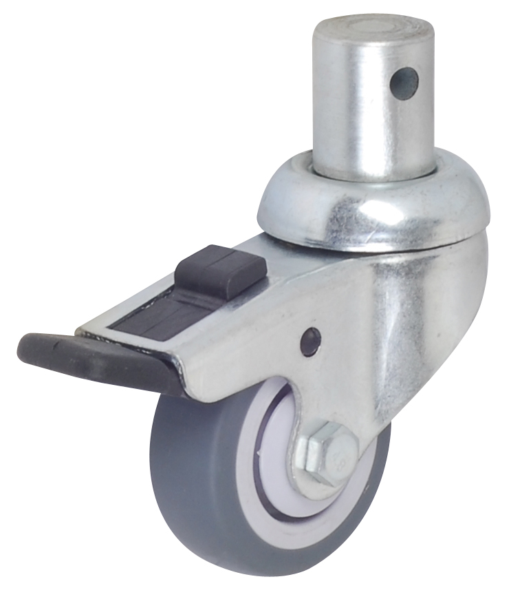 Zinc Plated Fix/Swivel/with Brake High-Quality TPR Wheels Furniture Trolley Caster
