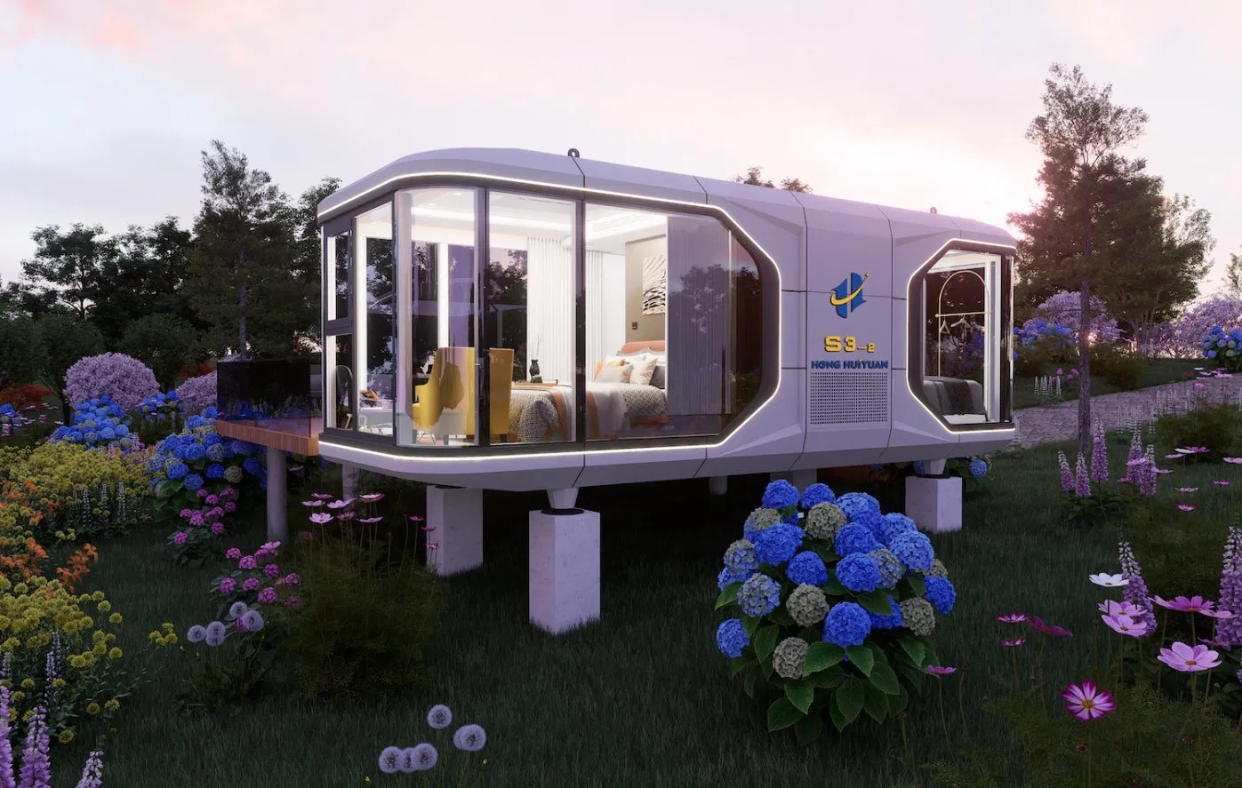 S3-2 Prefabricated Capsule House for Medical Isolation Units with HEPA Filtration System