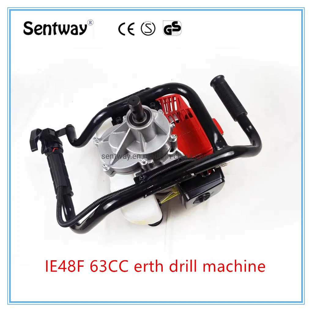 Gasoline One Man Working 63cc Earth Auger with 150mm Bit Ce Approved
