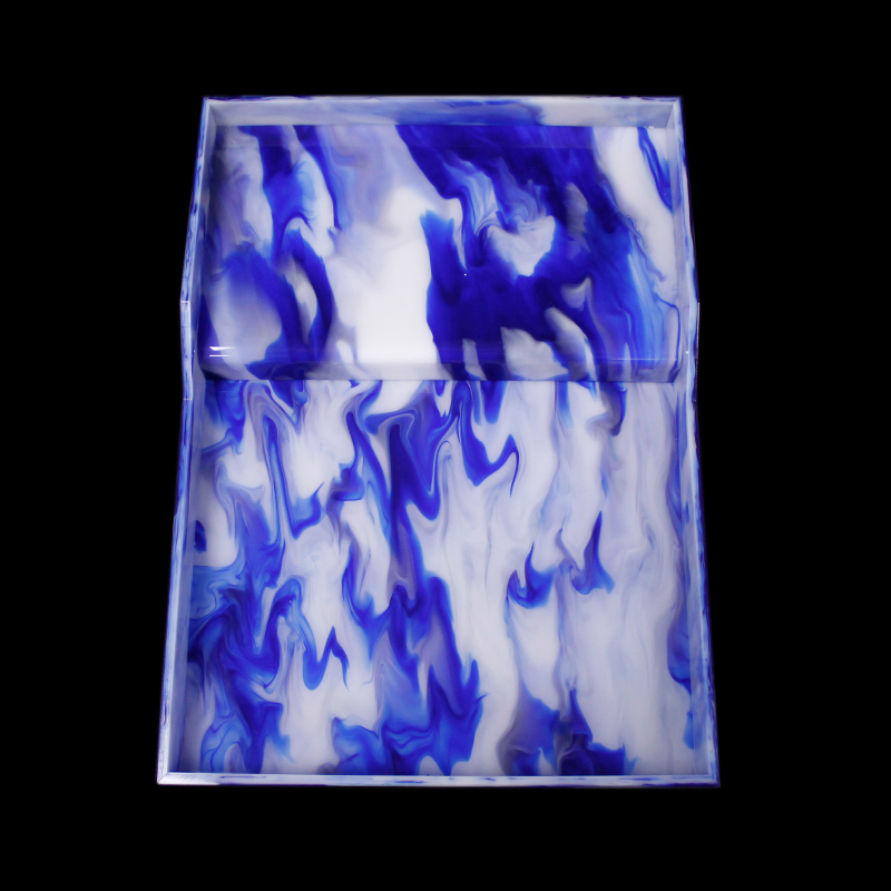 High-Grade 5 Star Hotel Restaurant Water Texture Acrylic Services Amenities Tray