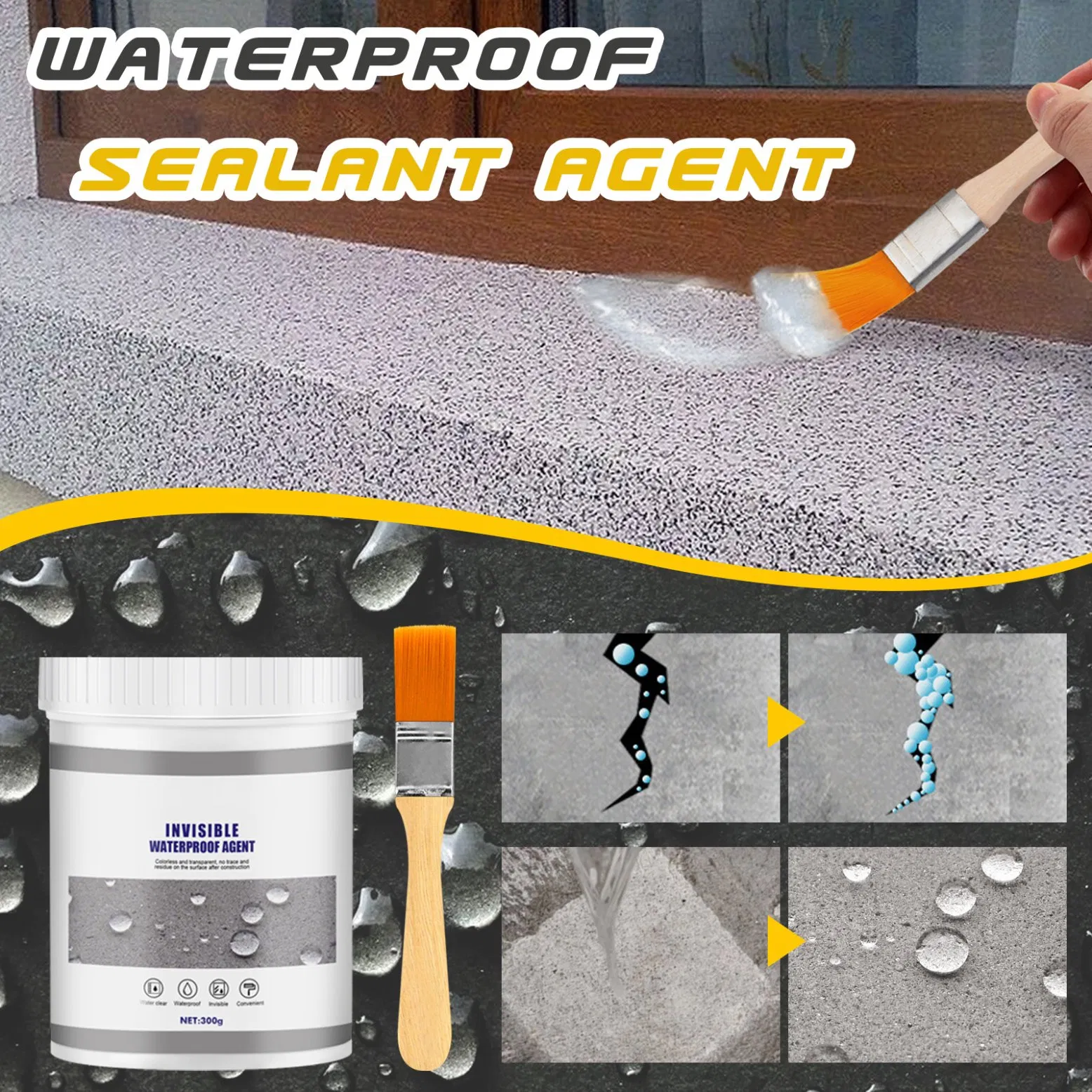 Invisible Anti Leakage Adhesive Paint Liquid Coating Sealant Transparent Waterproof Agent Glue