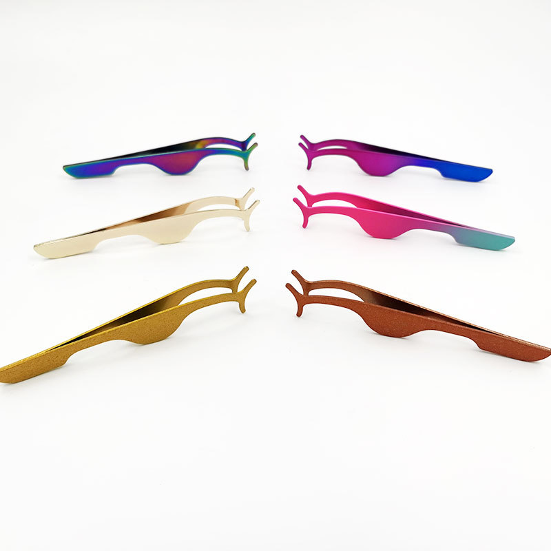 Rose Gold Lashes Tweezers Lashes Applicator Tweezer Private Label Eyelash Tweezers
