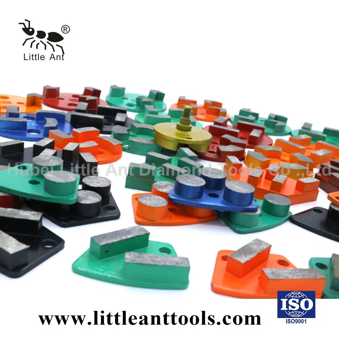 Diamond Polishing Pads for Concrete (Fan-shaped two Helical teeth three hole)