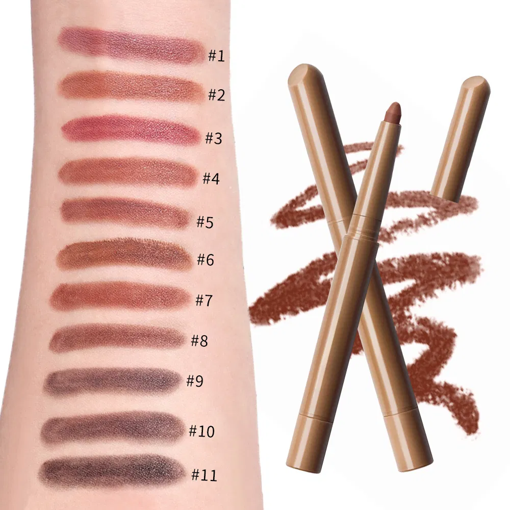 Waterproof Vegan Creamy Brown 2 in 1 Private Label Peptide Lipstick Lipliner