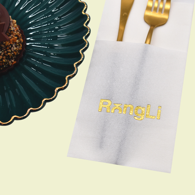 Luxury Colorful Non-Woven Napkin Paper and Airlaid Pocket Cutlery Pouch Absorbent
