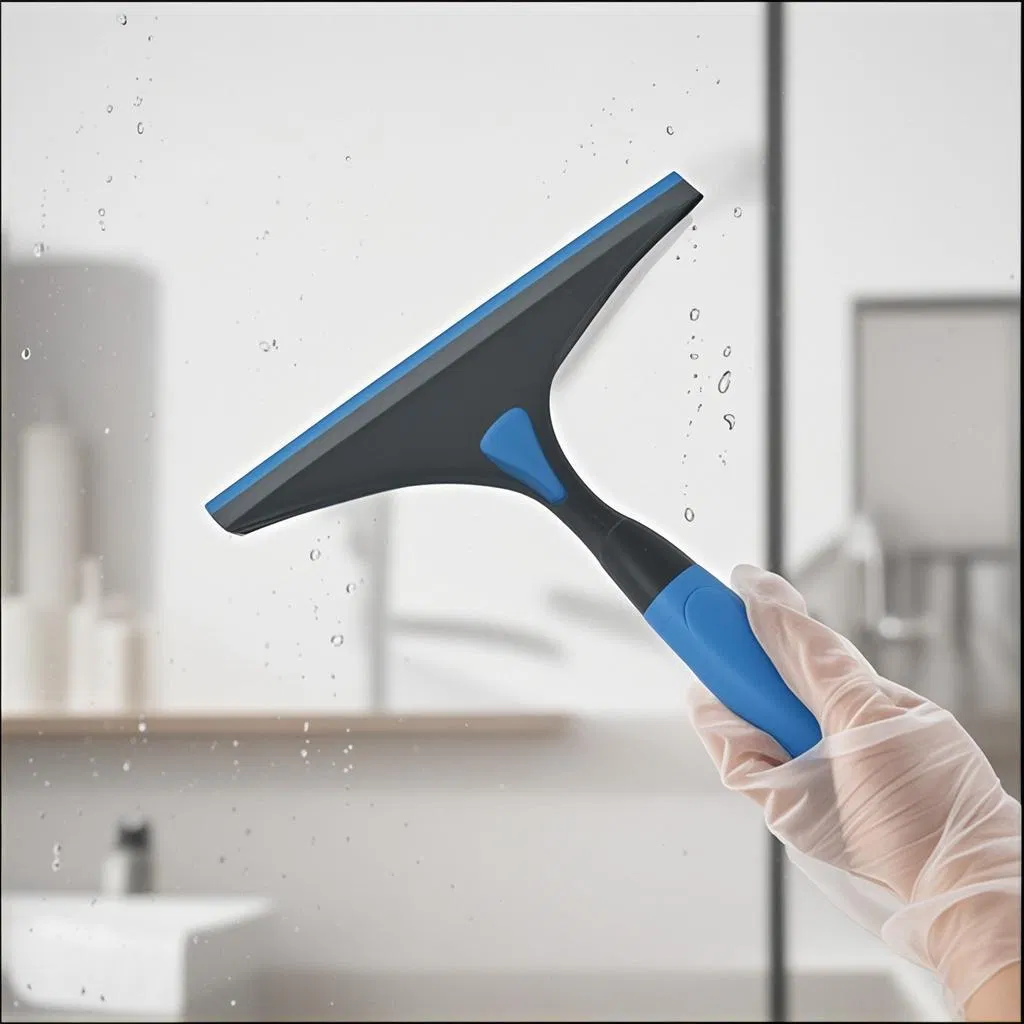 Silicone Head Bathroom Glass Scraper Floor Squeegee Cleaner Car Window Bathroom Cleaning Tool
