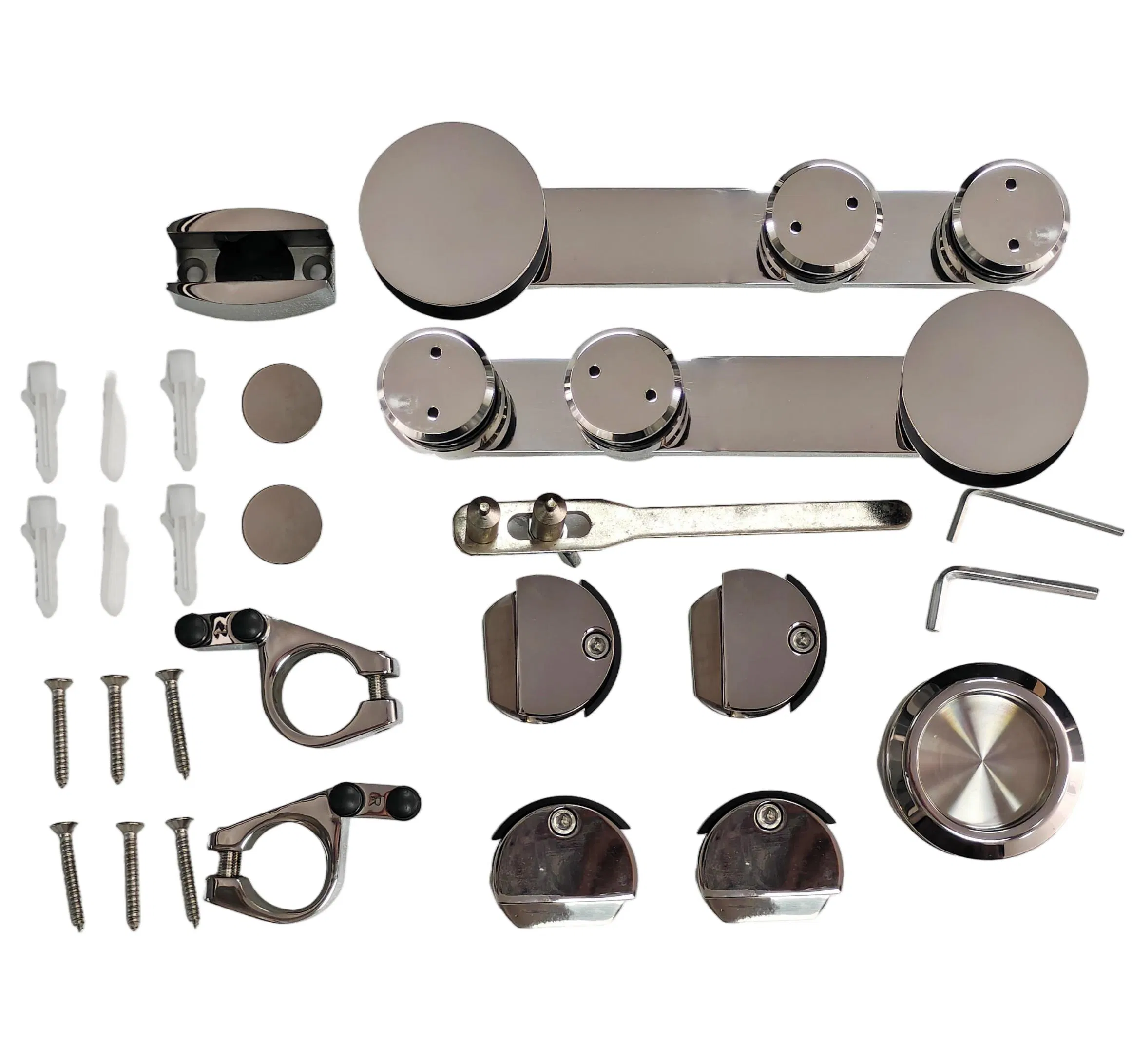 Фурнитура для раздвижных стеклянных дверей без рамки