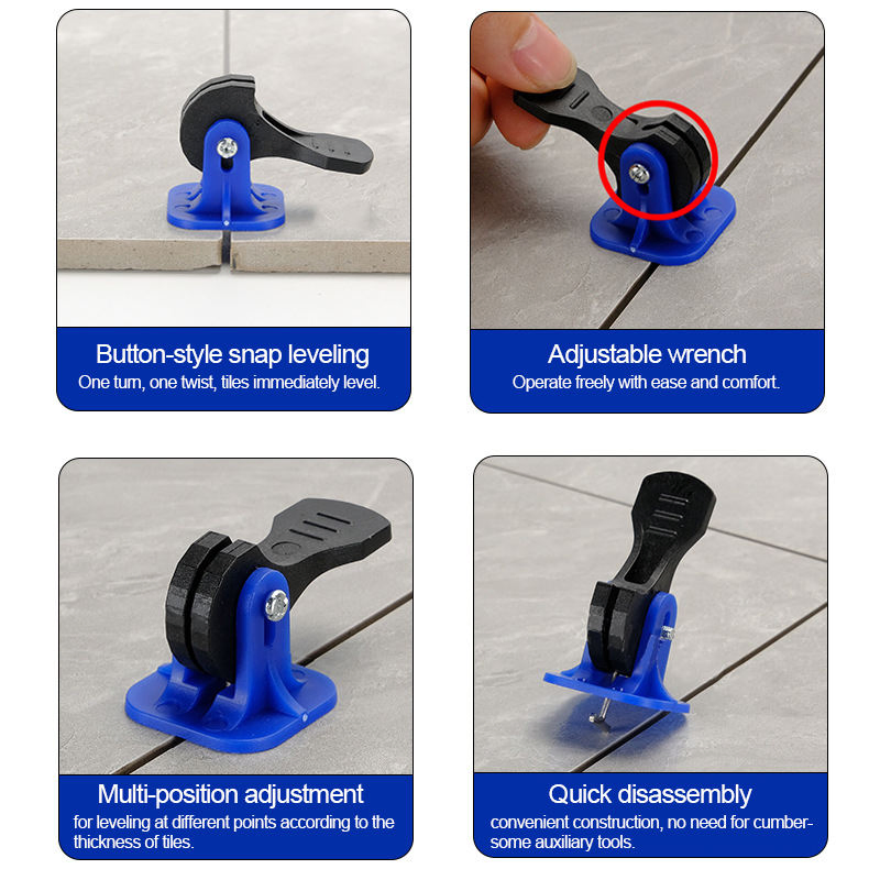 User-Friendly Replaceable Floor Tile Leveler Reusable Tile Leveling System