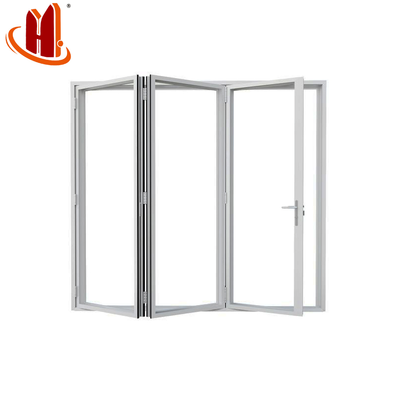 Складная алюминиевая дверь с закалённым стеклом