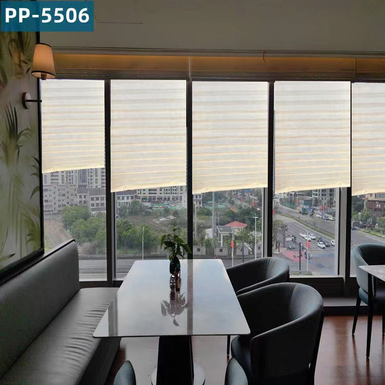 Polypropylene with Ribbon, Pleated Semi-Shading Curtain PPR5506, Can Be Cut and Pasted