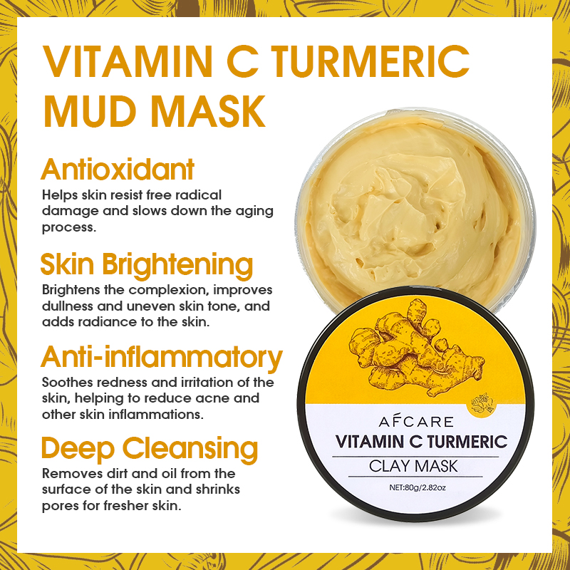 Deep Cleaning Anti-Acne for Turmeric Clay Face Mask Women with Sensitive Skin