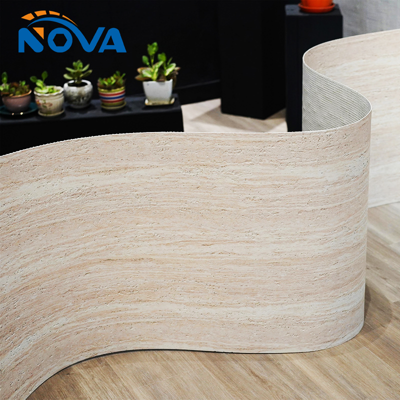 Large Size Travertine Monochrome Color Soft Stone Easy to Installation Flexible Stone for Interior & Exterior Walls