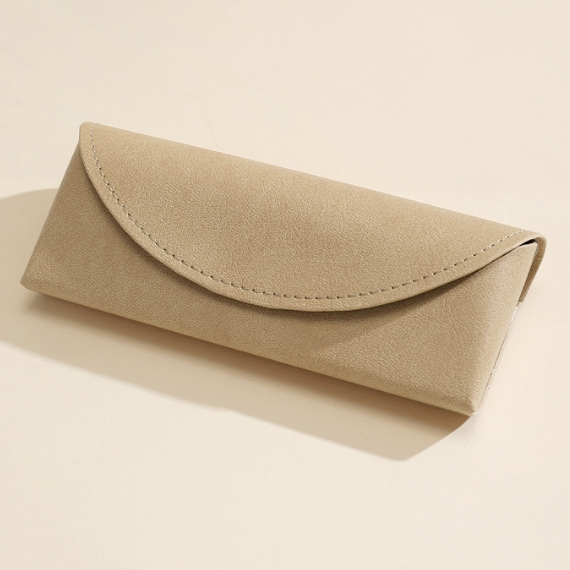 Minimalist PU Leather Foldable Slim Magnetic Sunglasses Glasses Case