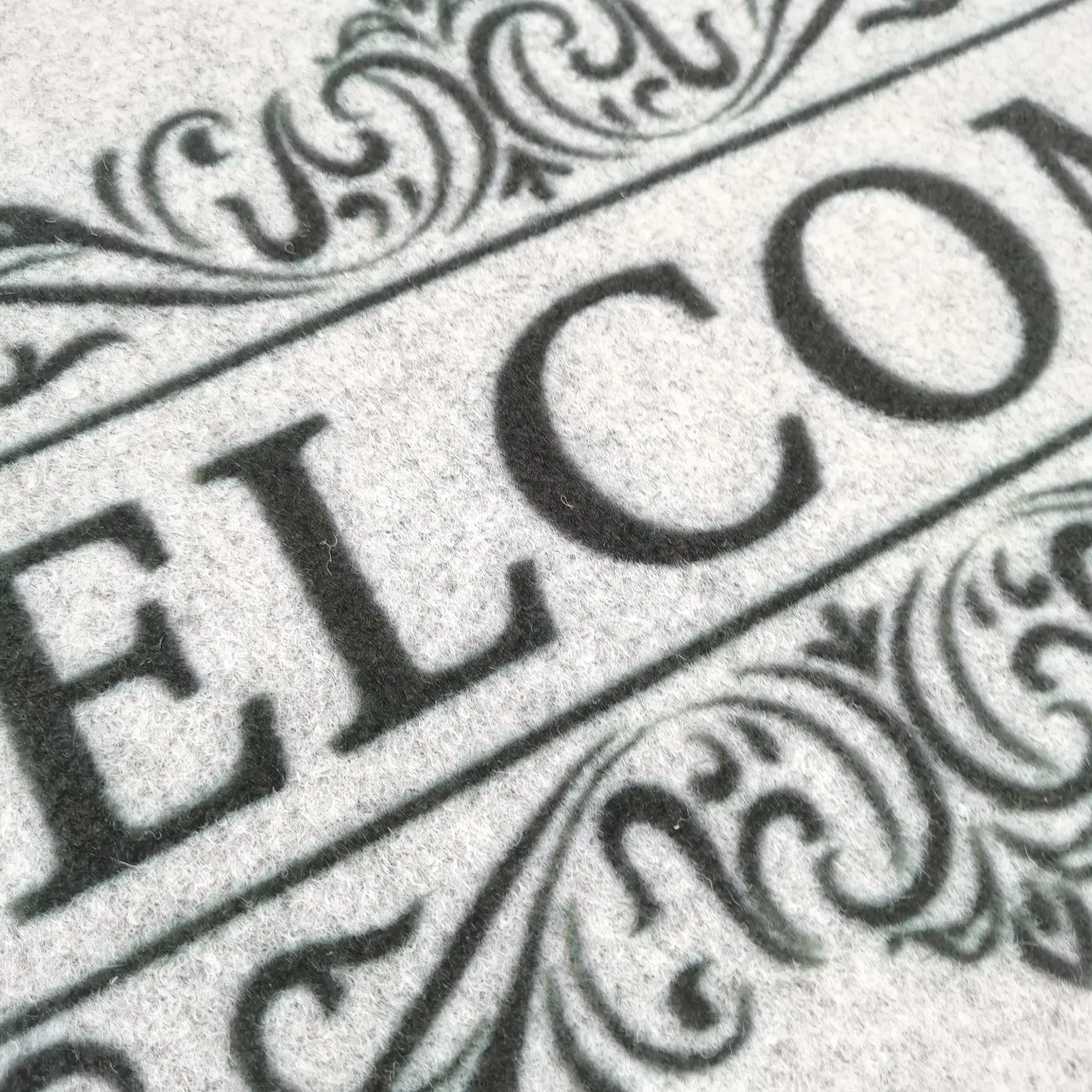Non Slip Outdoor Indoor Personalized PVC Coil Carpets Custom Logo Doormats Welcome Embossed Entrance Front Door Mats for Home