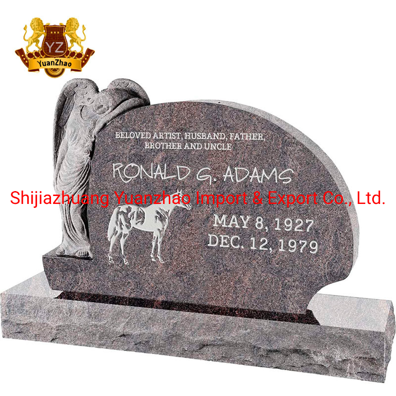 Granite Memorial Restingangel Gravestone Headstone Graveyard Decoration