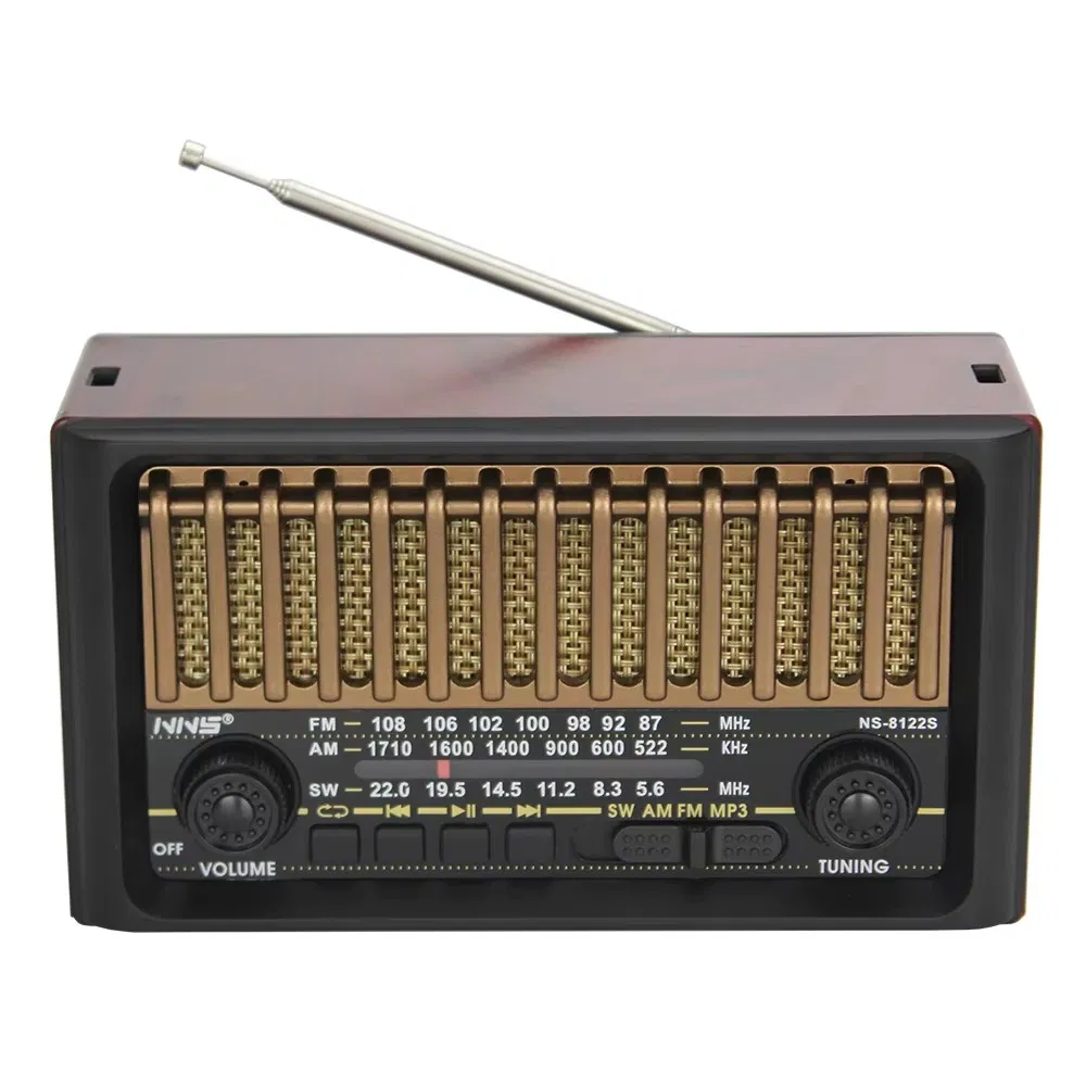Ретро радио NS-8122S деревянное, FM/SW, Bluetooth