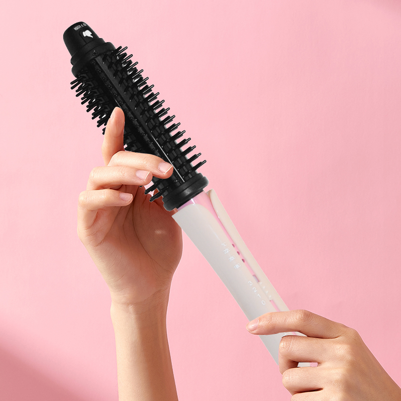 New Fashion PTC Heating Element Hair Curler Brush with Removeable Curling Portable Hair Iron Brush