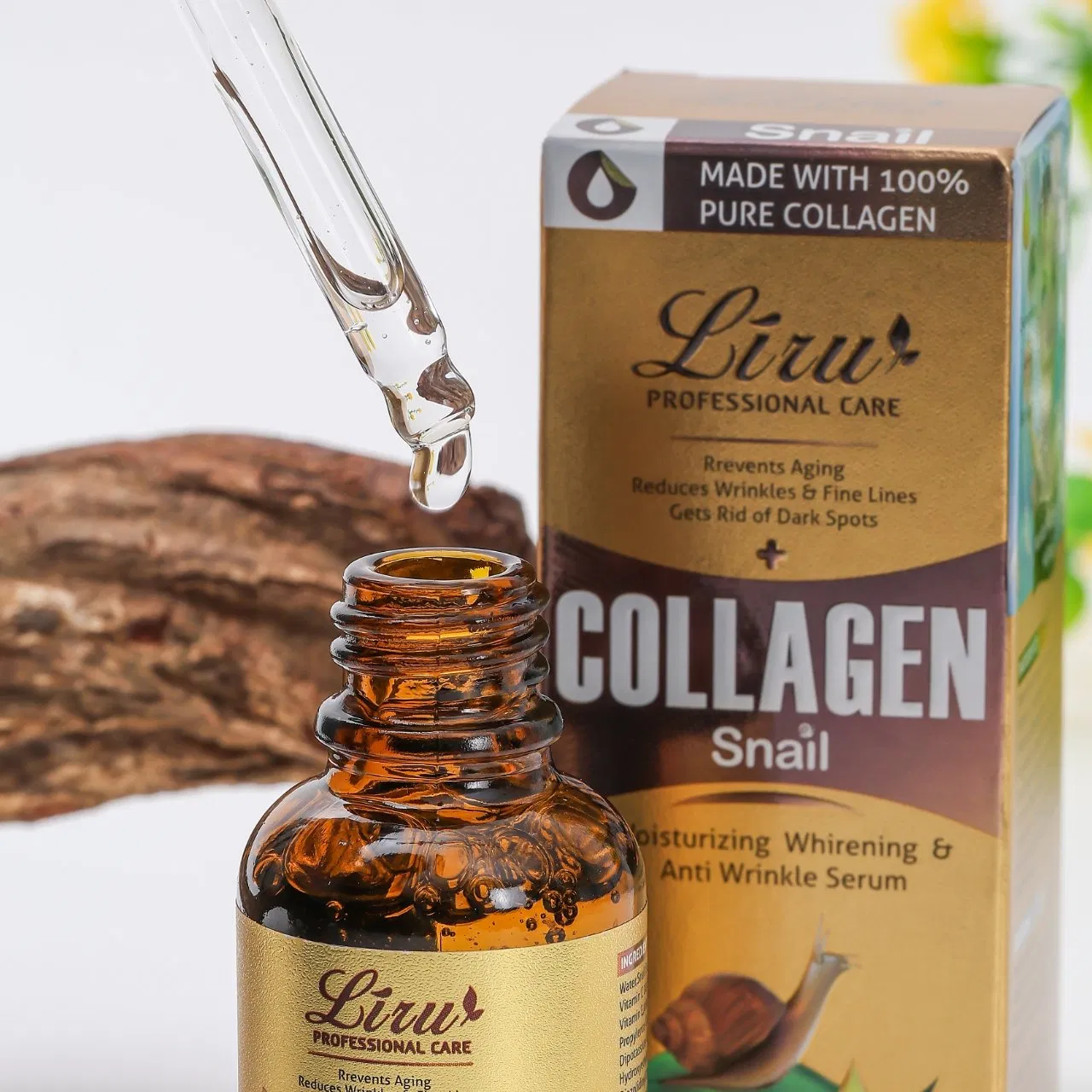 Liru Youthful Renewal Firming Collagen Snail Essence Repair Face Serum