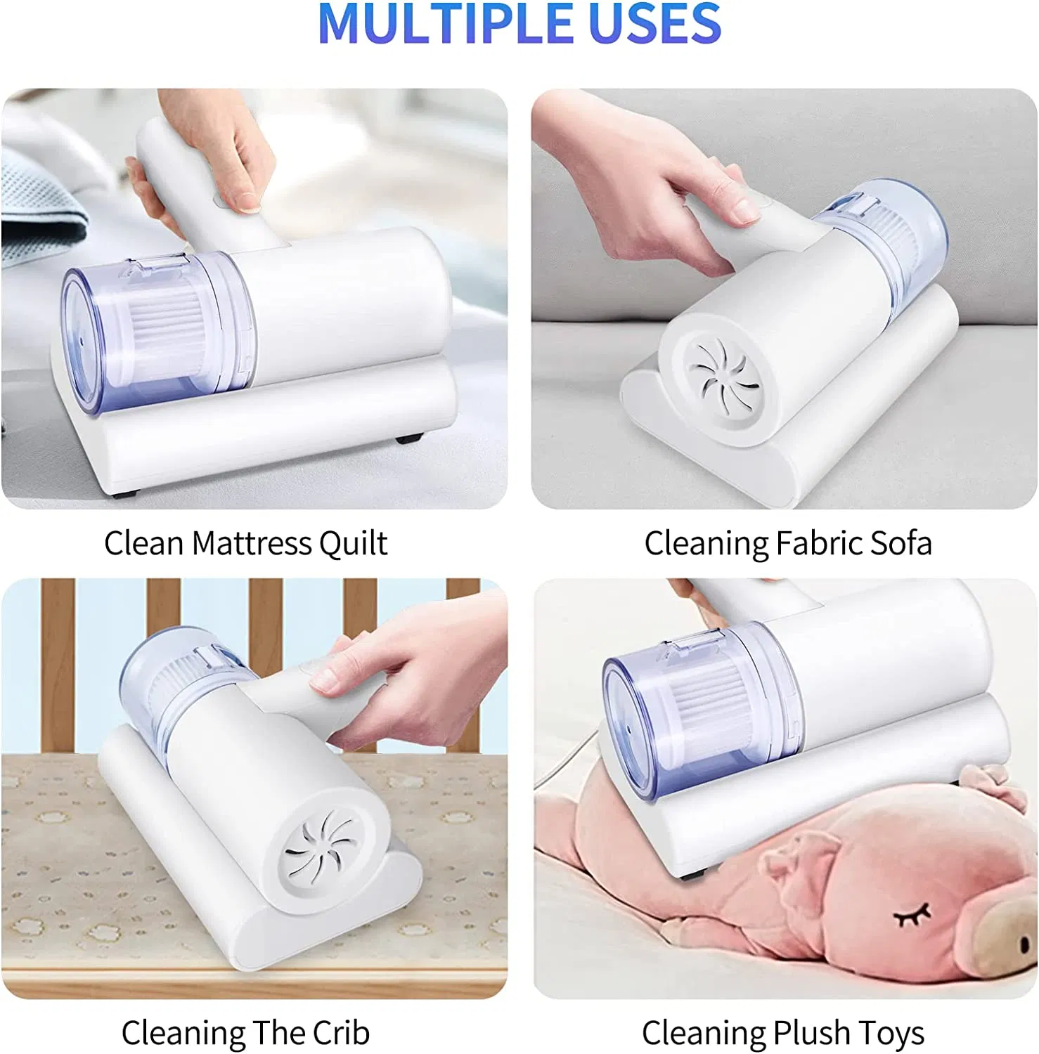 Pets Household Handheld Dust Mite Remover Vacuum Cleaner for Pet Bed Pillow