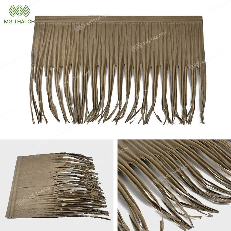 Cheap Synthetic Palapa Palm Leaf Thatch UV-Protected Palma Plastica Artificial Thatch