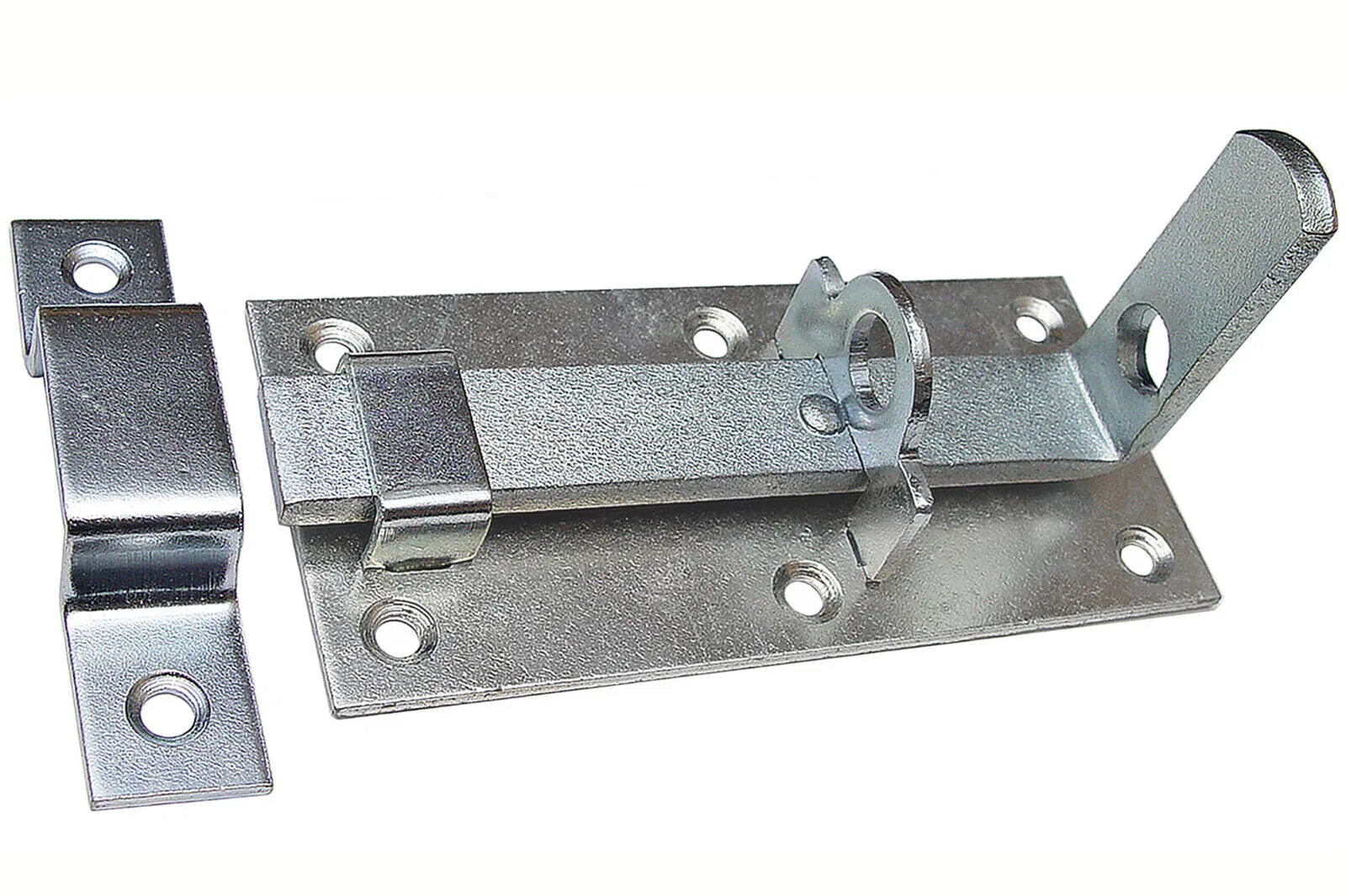 Decorative Tower Bolt Latch with a Round Bolt Designed for Locking Shutters, Doors or Chests