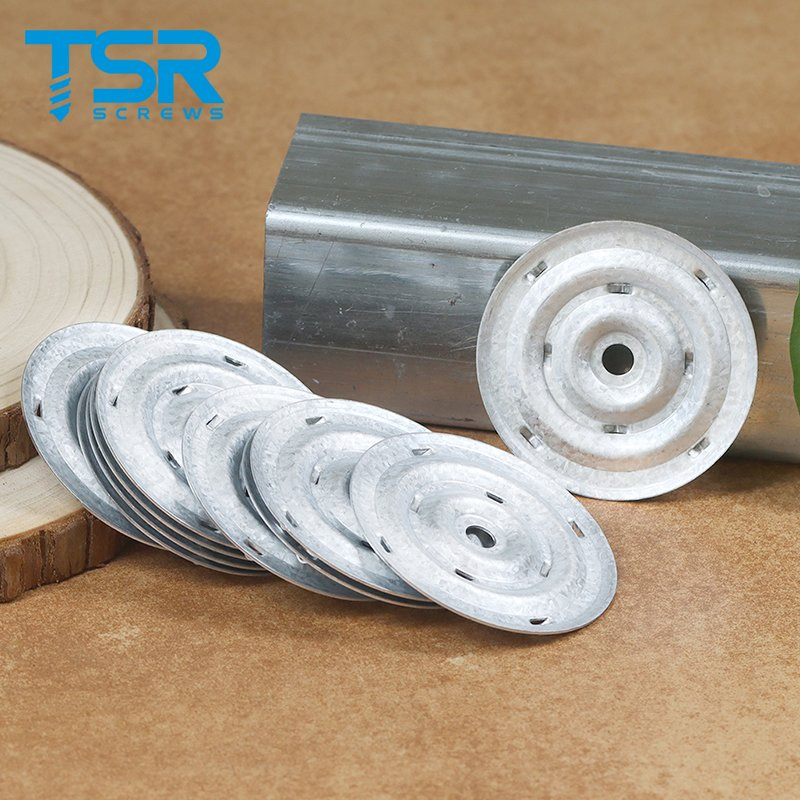 2.4" Building Materials Metal Barbed Round Plate Seam Plate For Roofing Membrane