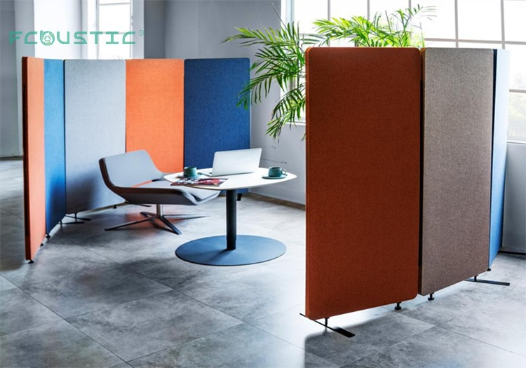 Sound Absorbing Polyester Pet Felt Acoustic Wall Partition Office Privacy Screen Freestanding Acoustic Room Divider