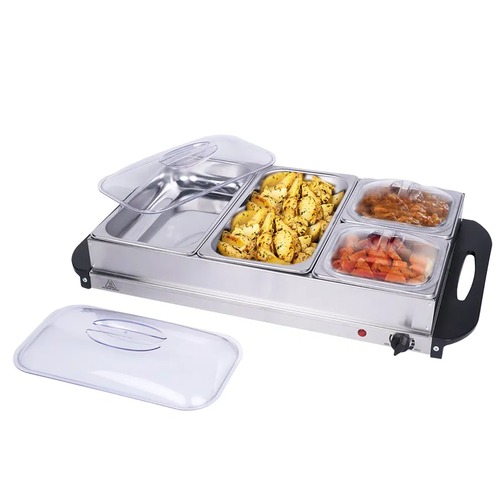 Electric Buffet Server Warmer Tray with Square Shaped European