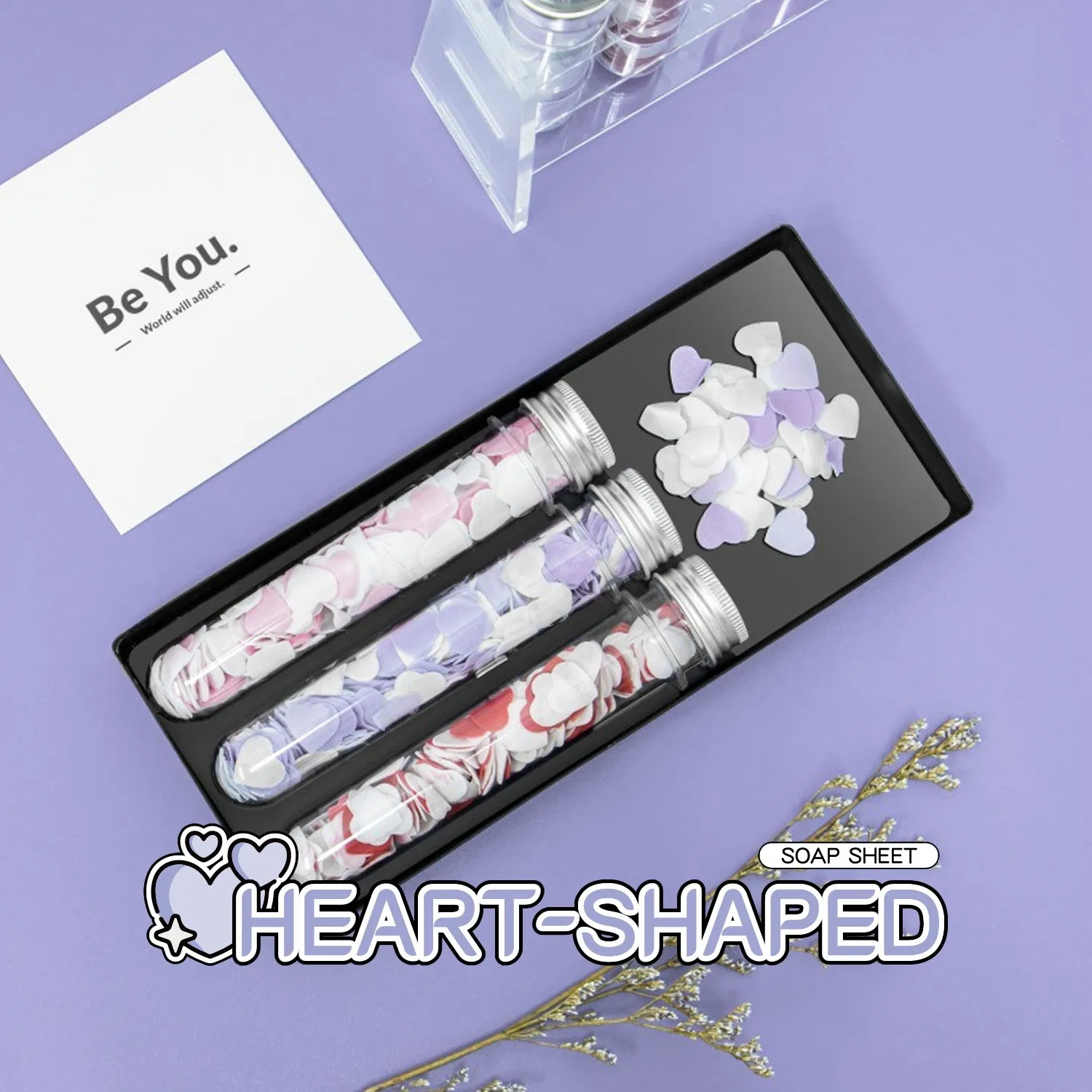 OEM Custom Disposable Handwashing Heart Shaped Soap Tablets