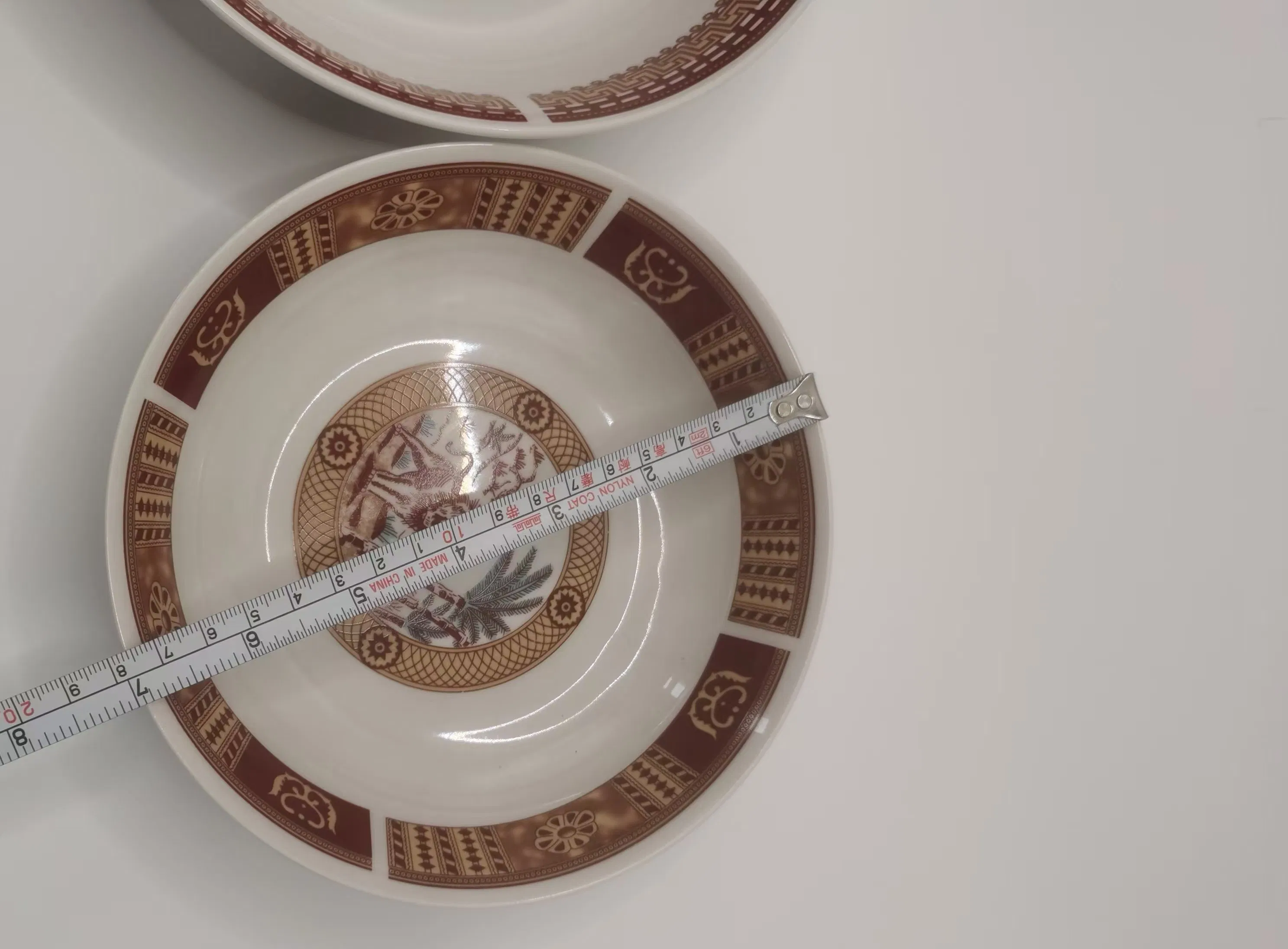 7"8" Rice Plate Lion Decals Porcelainware Ceramics Tableware
