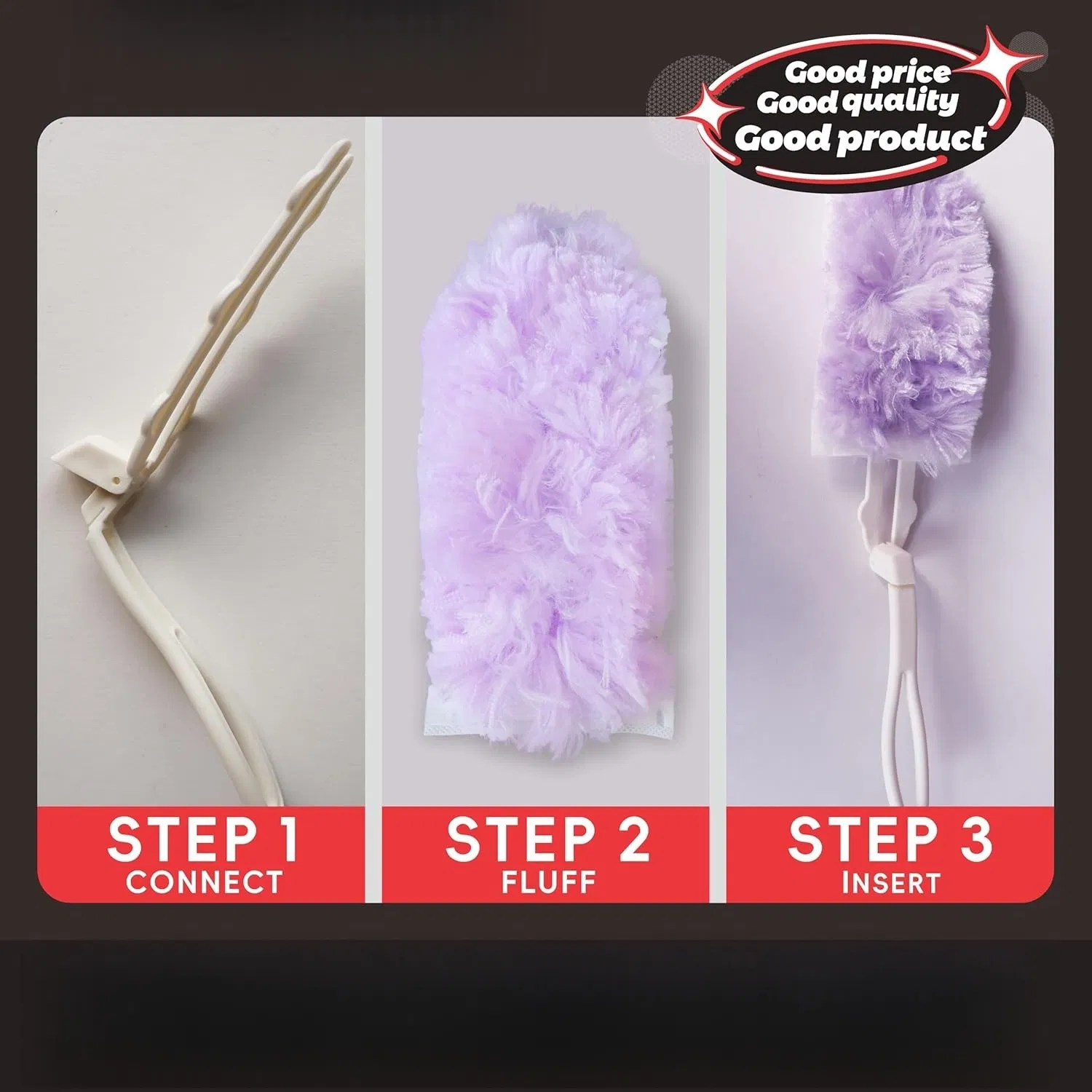 Disposable Dusters Refills 360 Degree Heavy Duty Dusters Refills Unscented Disposable Dusters for Cleaning with Short Handle