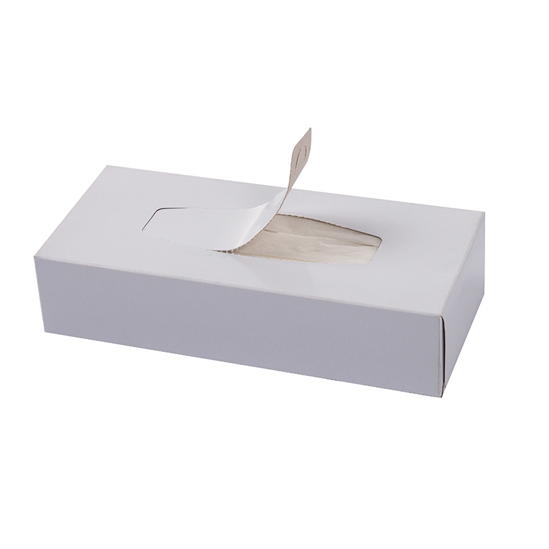 Logo Printed White Virgin Paper Facial Tissue Box Branded Display Product