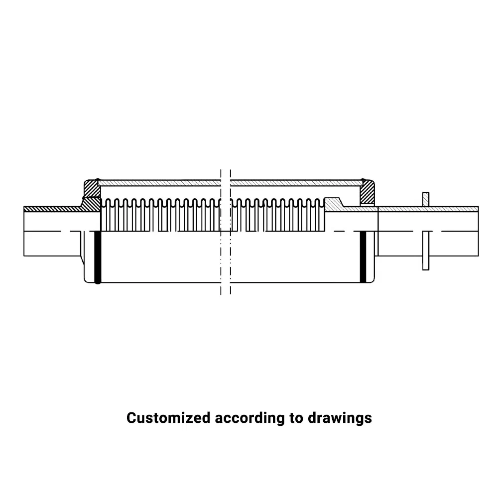 Custom Axial Compensators Pipe Fittings Stainless Steel Pipe Built-in Bellow Customized According to Drawings