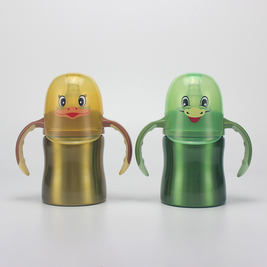 Wide Neck Single Stainless Steel 240ml Baby Bottle Organic Feeding Bottle