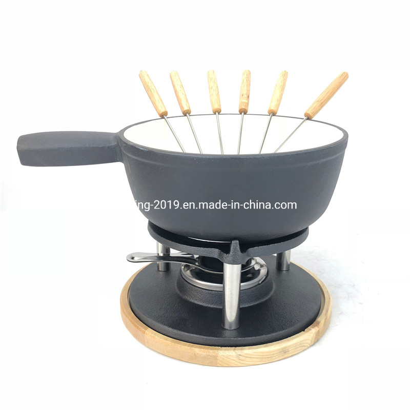 Чугунная кастрюля для фондю и шоколада, 2 л