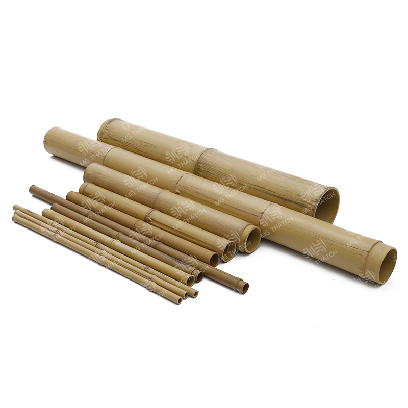 Flame Resistant Faux Plastic Bamboo Poles Corrosion Resistant Outdoor Artificial Decoration Materials
