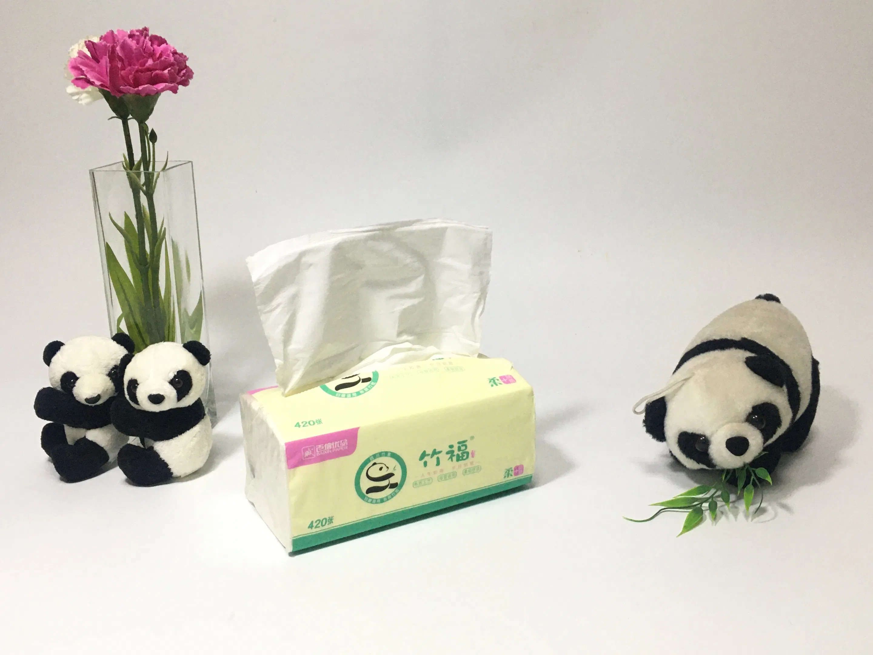 Eco-Friendly Bamboo Pulp Facial Tissue Paper Tissue Soft Paper Bamboo Pulp Paper Tissue Bag