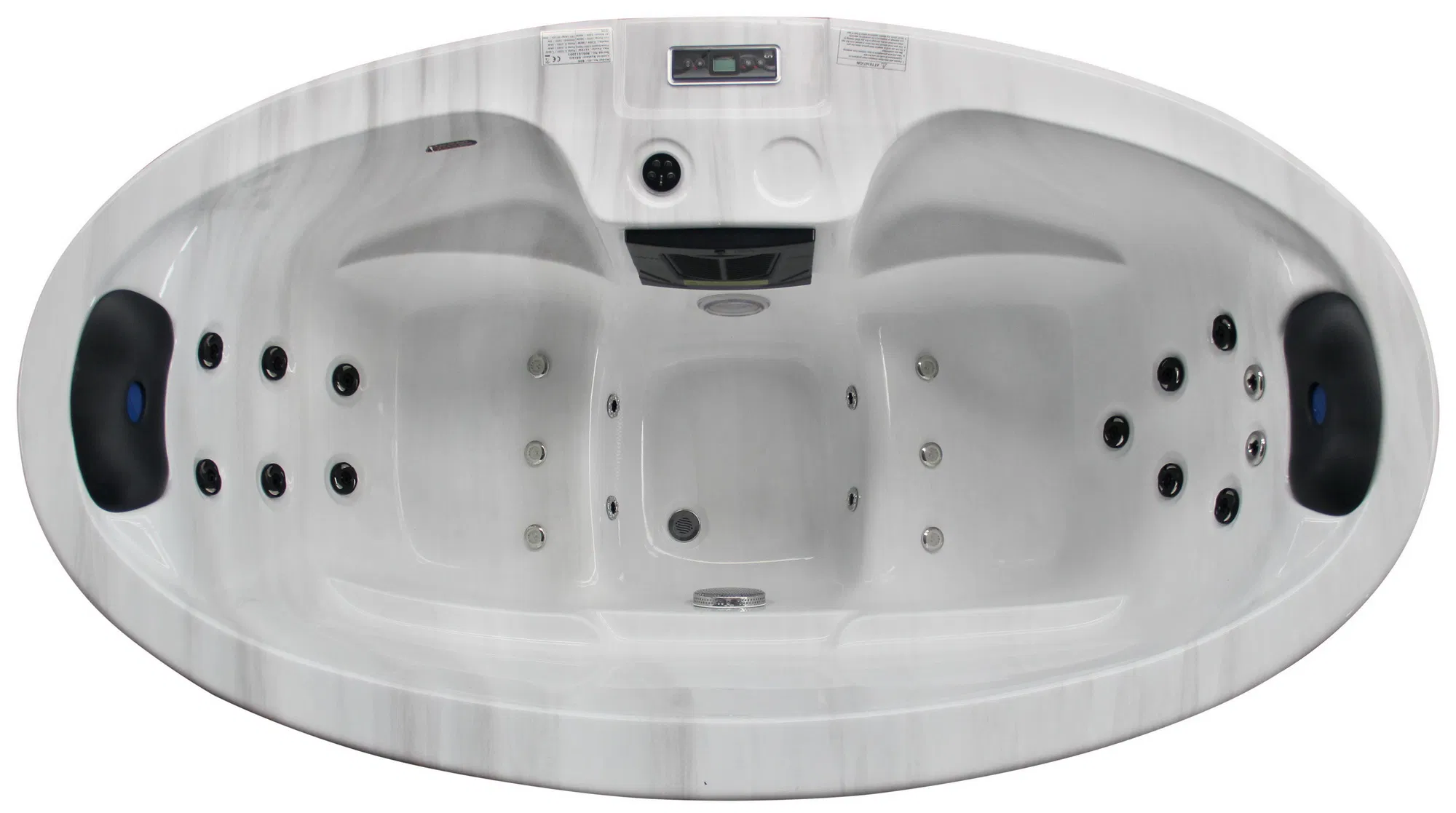 USA Acrylic Indoor Massage Bathtub Balboa Control Hotel Oval Hot Tub SPA for 2 Person