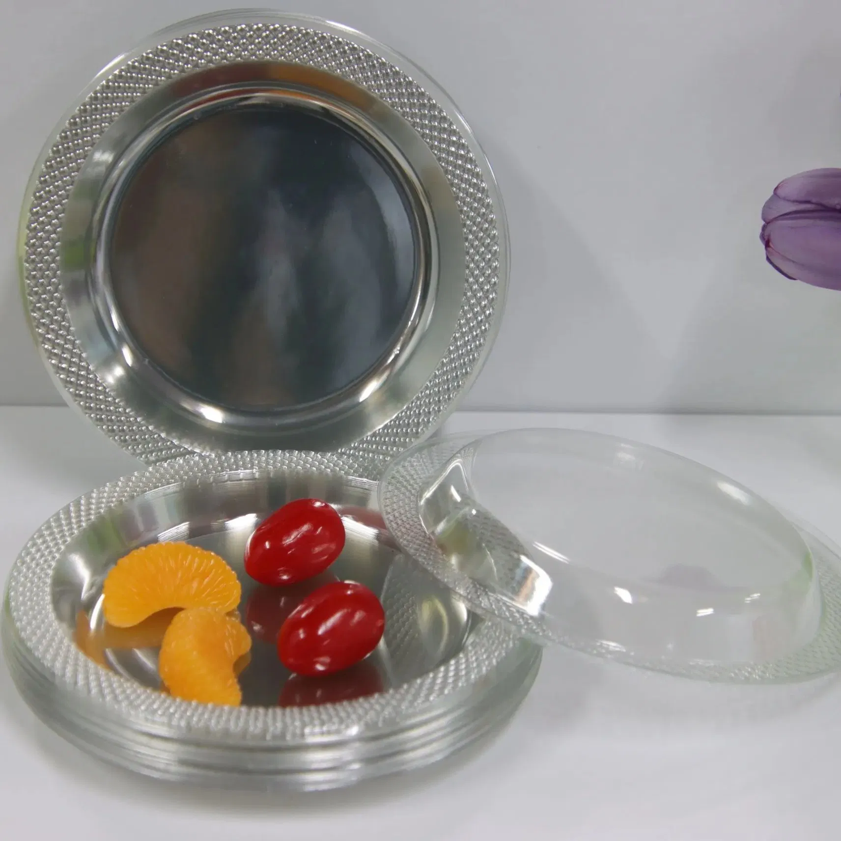 Trendy Transparent Stackable Disposable Picnic Plate Dish